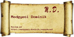 Medgyesi Dominik névjegykártya