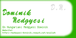 dominik medgyesi business card